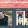 screen cap of Samantha Focarino's website