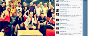 screencap of Miley Cyrus instagram post
