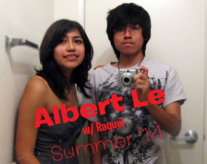 selfie of Alber Le & Raquel in a mirror