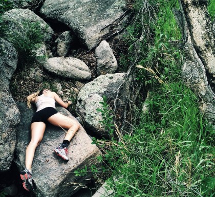 Landscapes with a Corpse self-portrait by Kate Brogan