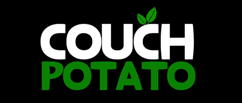 The words "Couch Potato" in puffy lettering on a black background