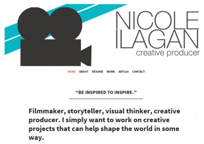 screencap of Nicole Ilagan's website