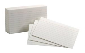 photo of 3x5 index cards