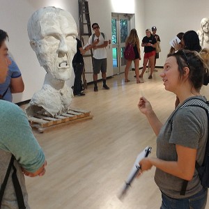 CSULB Art110 Students visiting the exhibitions at the School of Art, Art Gallery Complex